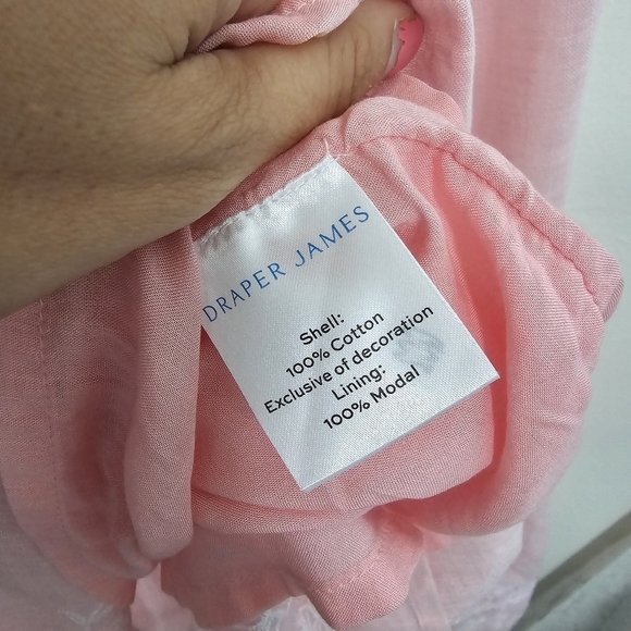 Draper James pink the tie waist midi dress Summer Prarie Romantic Boho Peasant - Picture 13 of 14